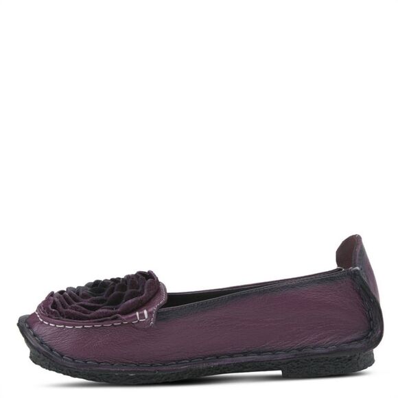 L'ATISTE by Spring step Dezi Purple Rosette loafer Flats nwob sz 39 - Picture 8 of 9